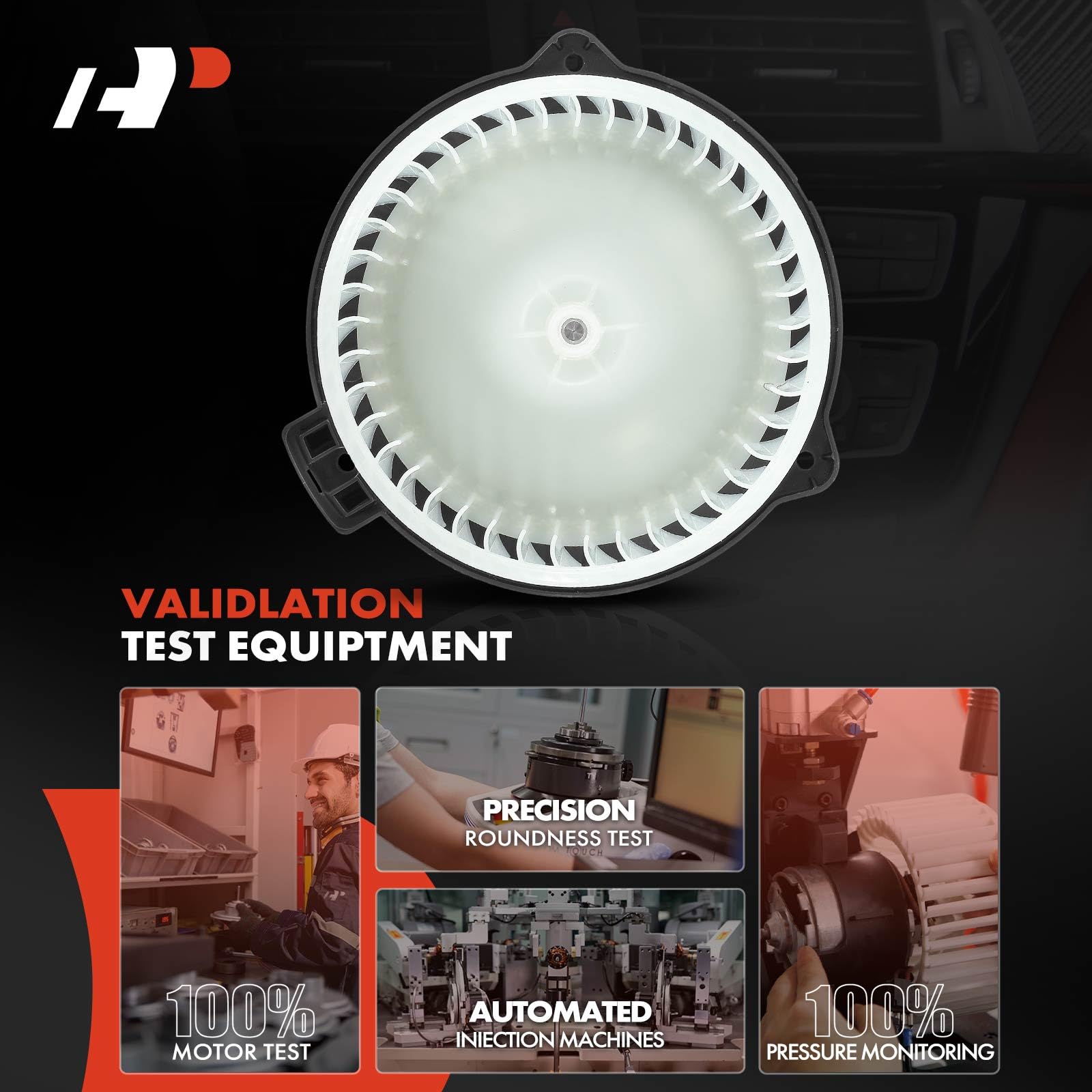 A-Premium HVAC Heater Blower Motor Assembly Compatible With Cadillac Vehicles - CTS 2003-2007, SRX 2004-2006, STS 2005-2006 - Front Side, Replace# 25740408