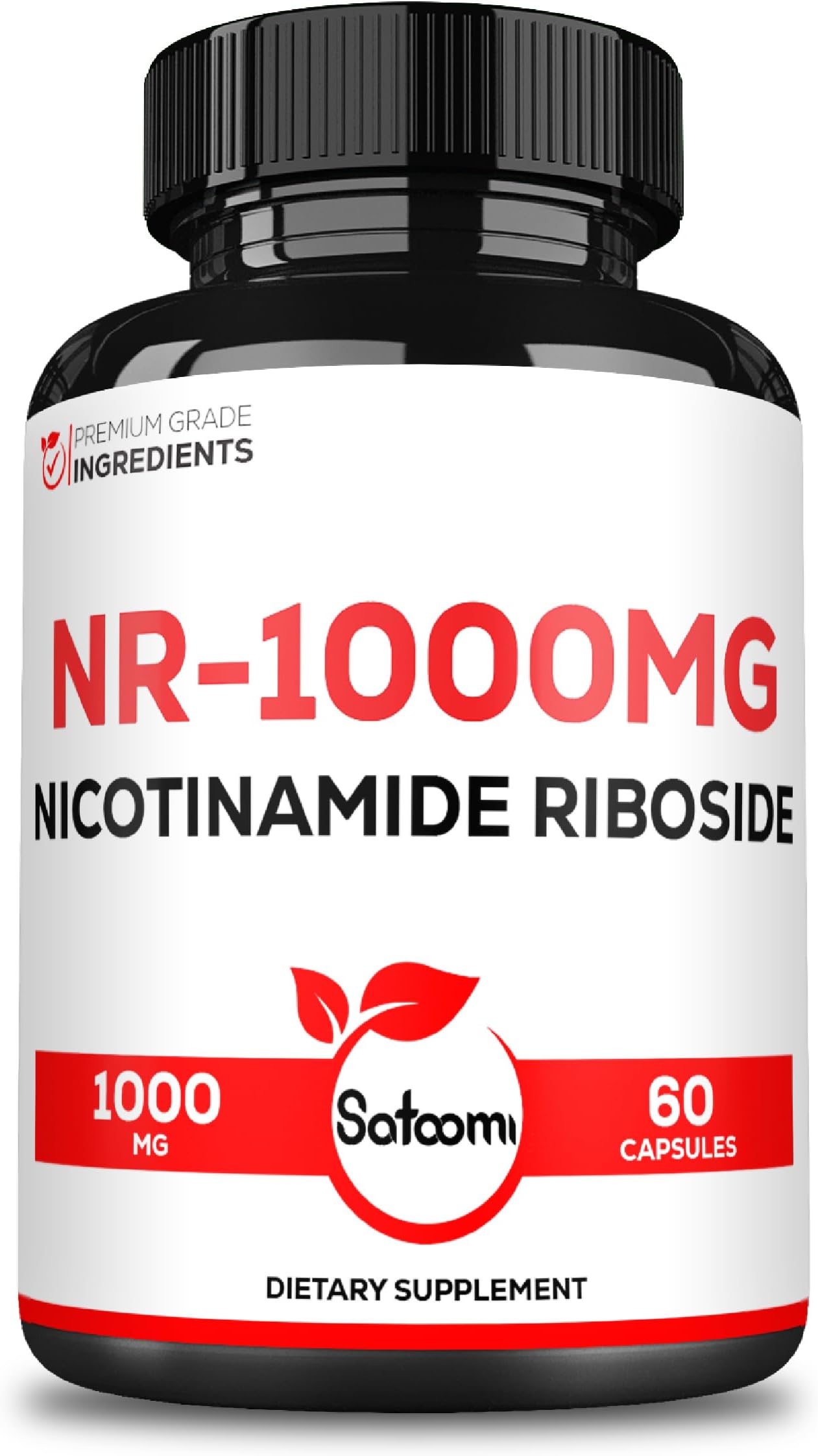 Satoomi NAD Nicotinamide Riboside - NR 1000mg Supplement - 60 Count for 30 Days