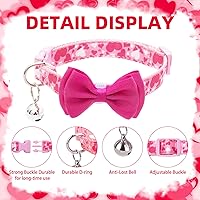 Vista 3 de PUPTECK Collar de perro con campana, paquete de 2 unidades, collar ajustable para cachorros, dulce regalo para perros pequeños y mascotas de 11.8 a