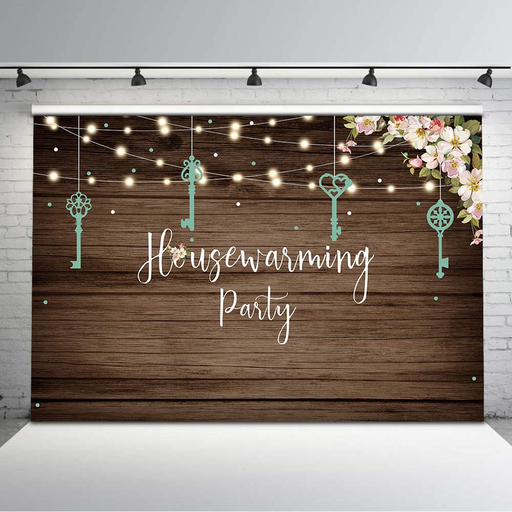 Buy Moca Housewarming Party Backdrop Rustic Flower Wooden Floor Vinyl