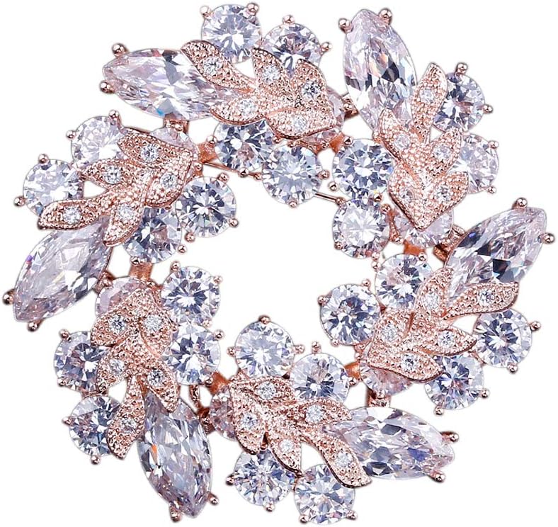 Flower Brooch Pins for Womens Ladies Shell Pearl Safety pin Accessories White Gold …