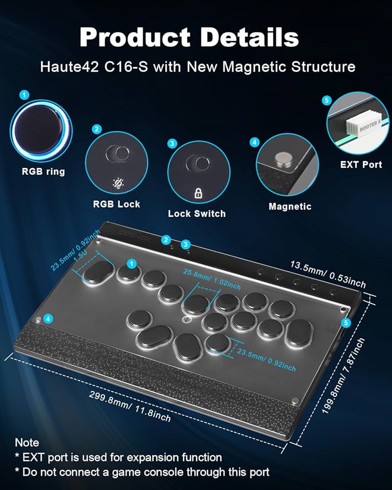 haute42 c16s　レバーレススプリット Amazon.com: ONEED Haute42 Leverless Controller Arcade Stick