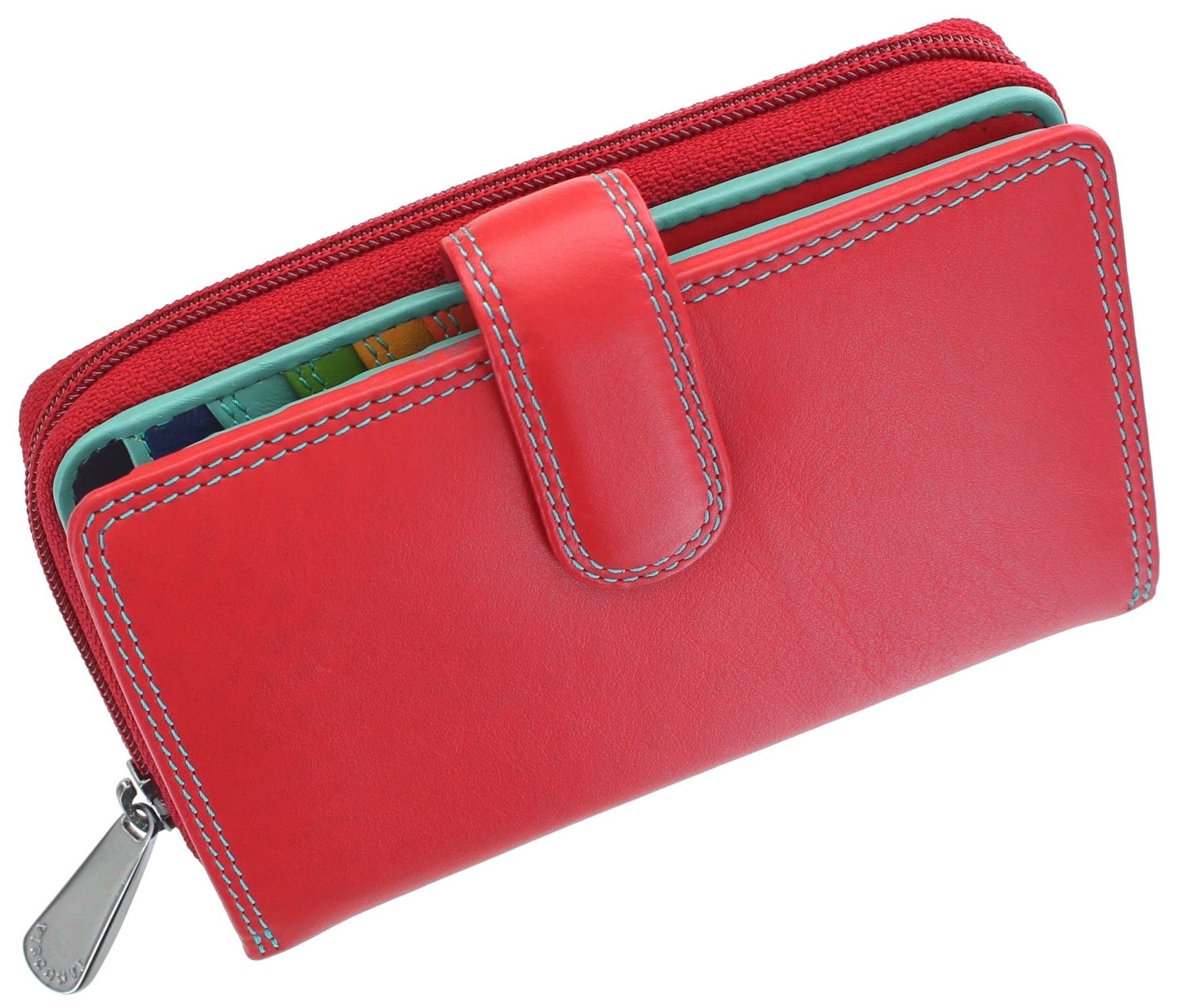 Visconti Cartera de piel suave Rio R13 para mujer, Red Rhumba, talla única, Moderno