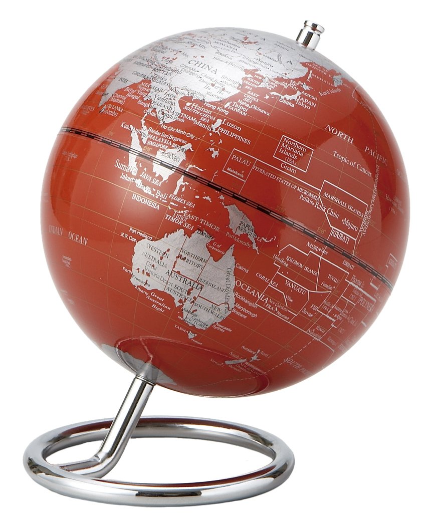Amazon.co.jp: 茶谷産業 インテリア地球儀S レッド 331-005R : 文房具