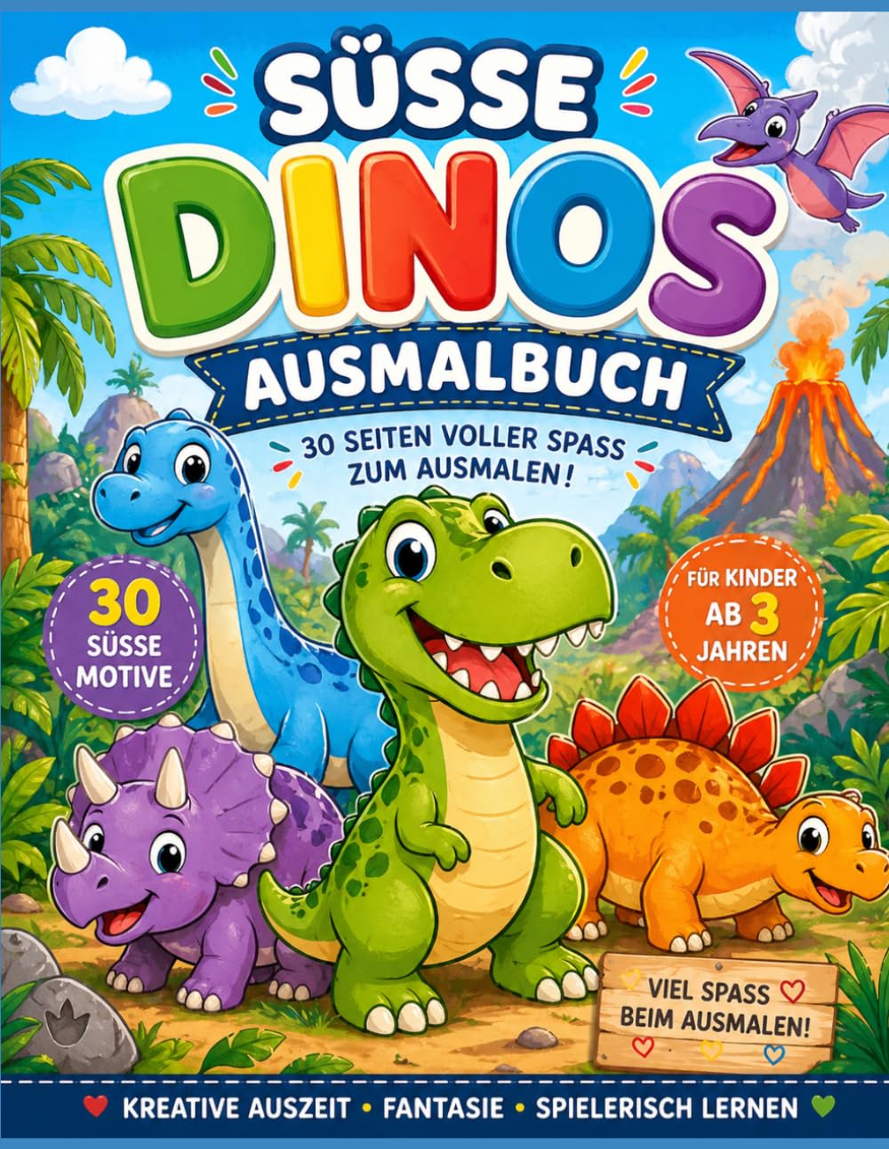 Süße Dinos Ausmalbuch