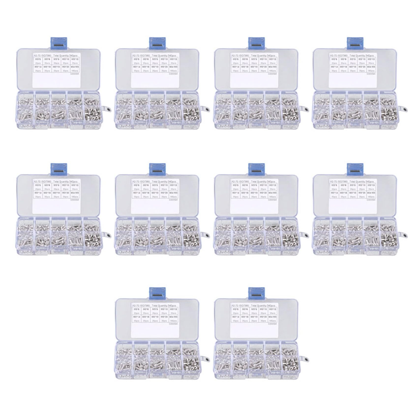 M3 vis a six pans creux acier inoxydable kit de fixation visserie ecrou rondelle