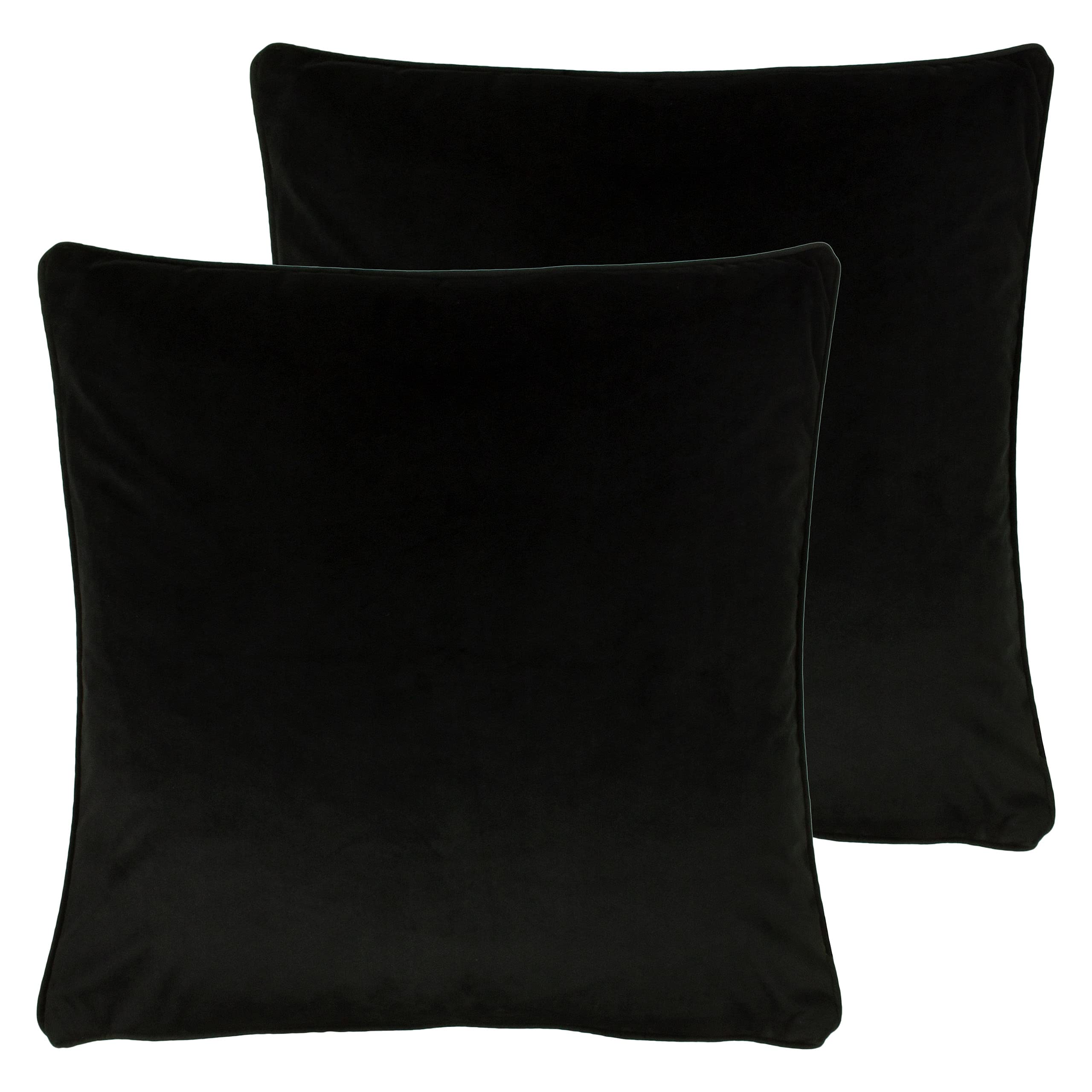 furn. Evans Lichfield Opulence Polyester Filled Cushions (Twin Pack), Polyester, Jet