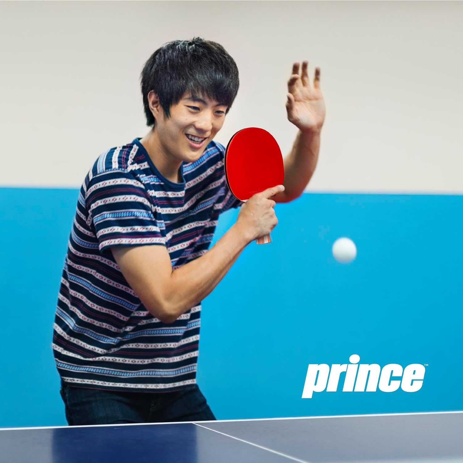Prince - Ping Pong Set with 2 Paddles, 3 Balls & Carry Case | Includes four rackets, eight training balls, durable wooden handles, quality rubber surfaces, and a portable storage case.
