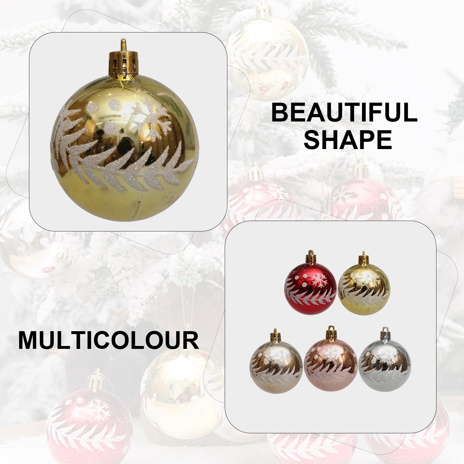 Weihnachtsbaum-Zubehör, bunt, galvanisiert, hängende Kugeln, Heimdekoration, für Urlaubs-Enthusiasten, Weihnachtsdekoration, 10 Stück