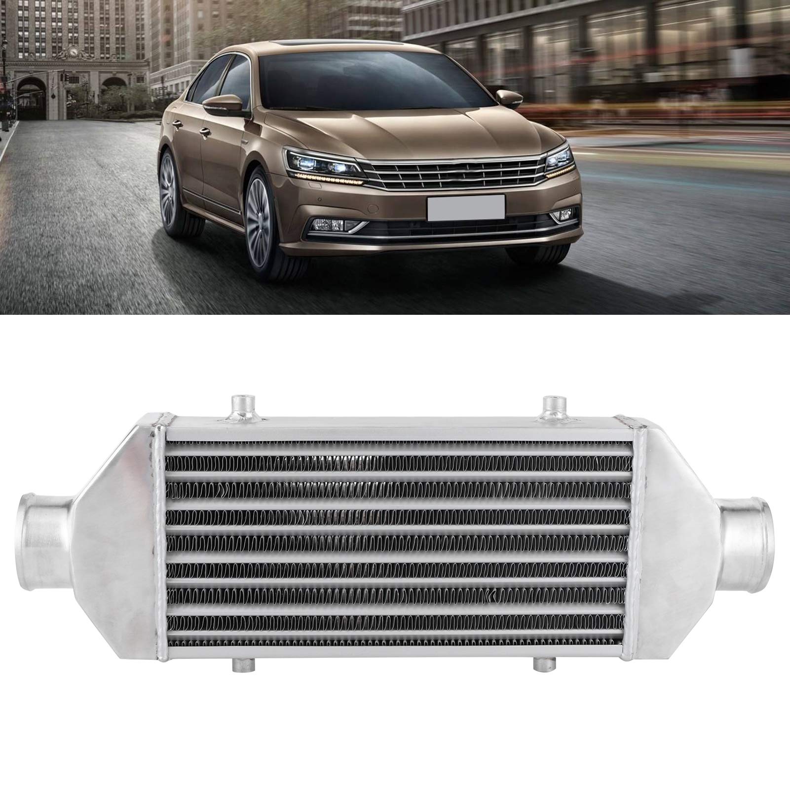 Turbo Intercooler Montaje frontal 63 mm Diámetro de entrada 300x160x65 mm Accesorio modificado para automóvil Universal ,Modificación del automóvil/modernización