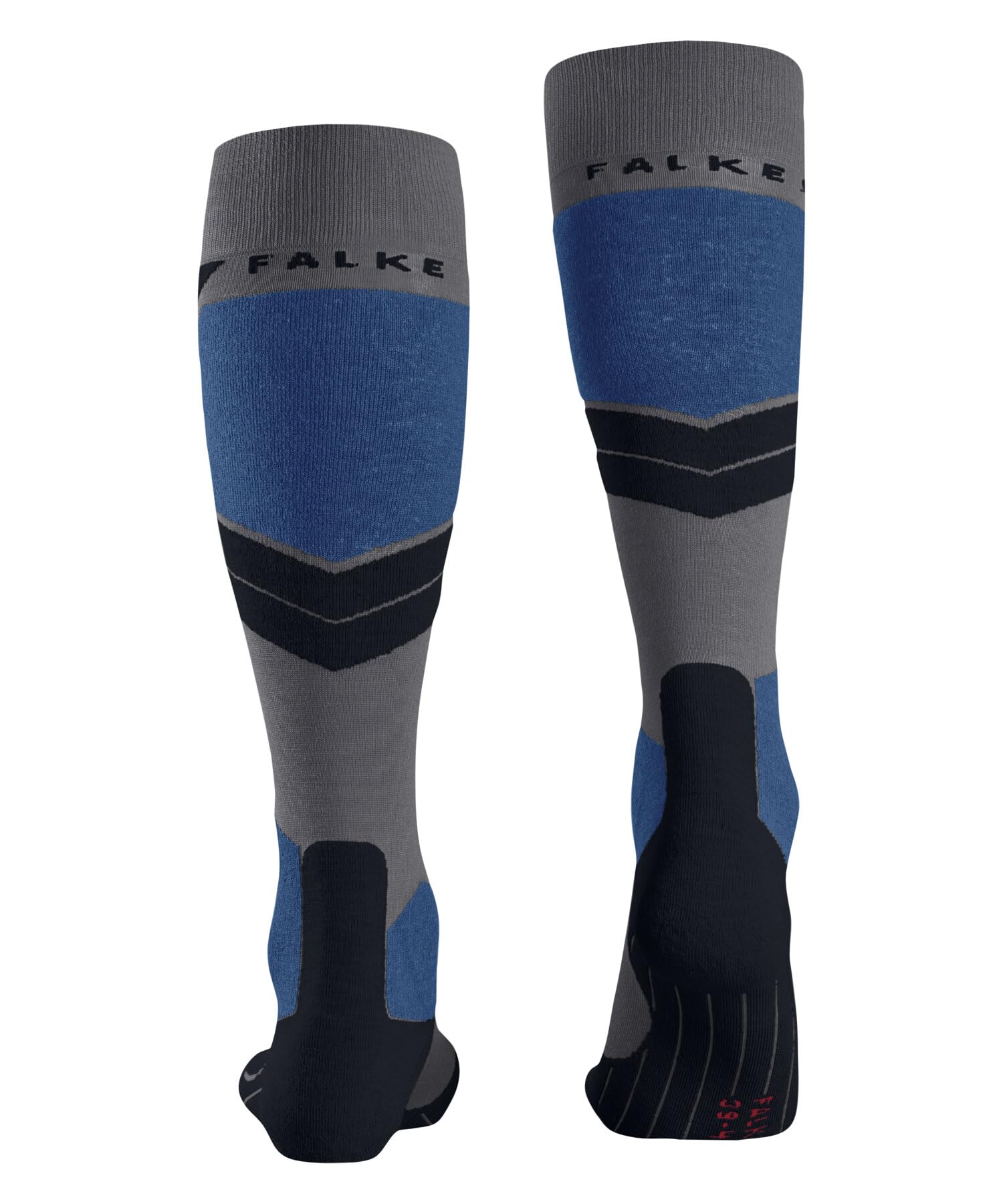 FALKE Mężczyźni Skarpety narciarskie SK4 Advanced M Kh wełna materiał funkcjonalny ciepłe cienkie 1 Para, Szary Mid Grey Melange 3530, 39-41