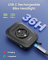 Vista 8 de Luz frontal de bicicleta Ravemen FR500 para conducción nocturna y diurna, compatible con computadoras Garmin/Wahoo, 6 modos, encendido/apagado