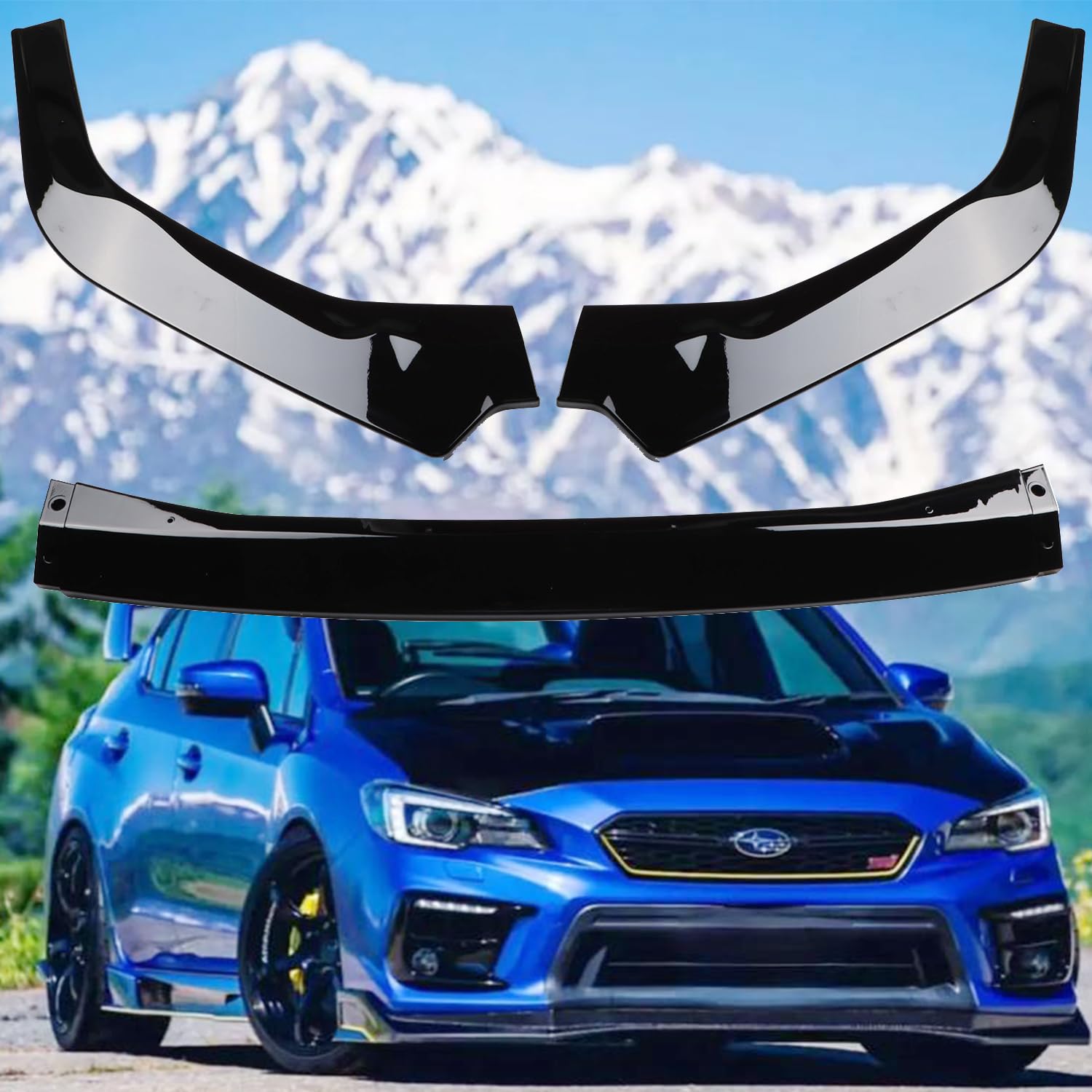 MUCO New Front Bumper Lips Compatible with Subaru WRX 2022 2023 2024 2025 VB JDM STI Style Car — view 6