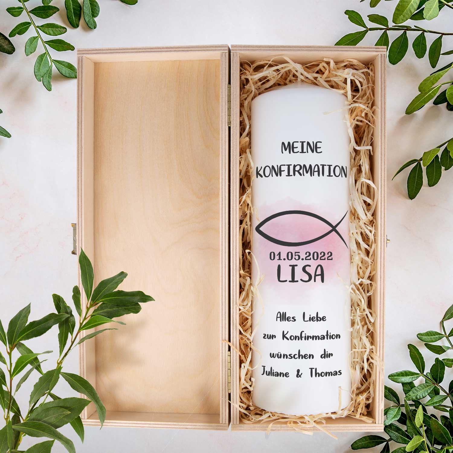 Itenga Set Pesce Turchese 24 X Cubo Box Con Manico