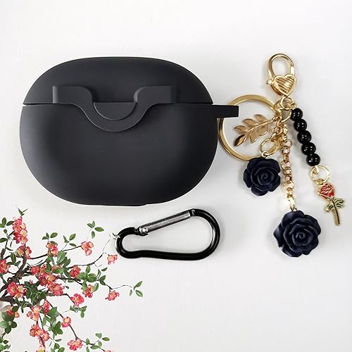 Miniatura 5 de Bonita funda para los nuevos Beats Studio Buds + 20212023 con llavero de mariposa, funda de carga Kawaii de silicona Beats Studio Buds, funda de