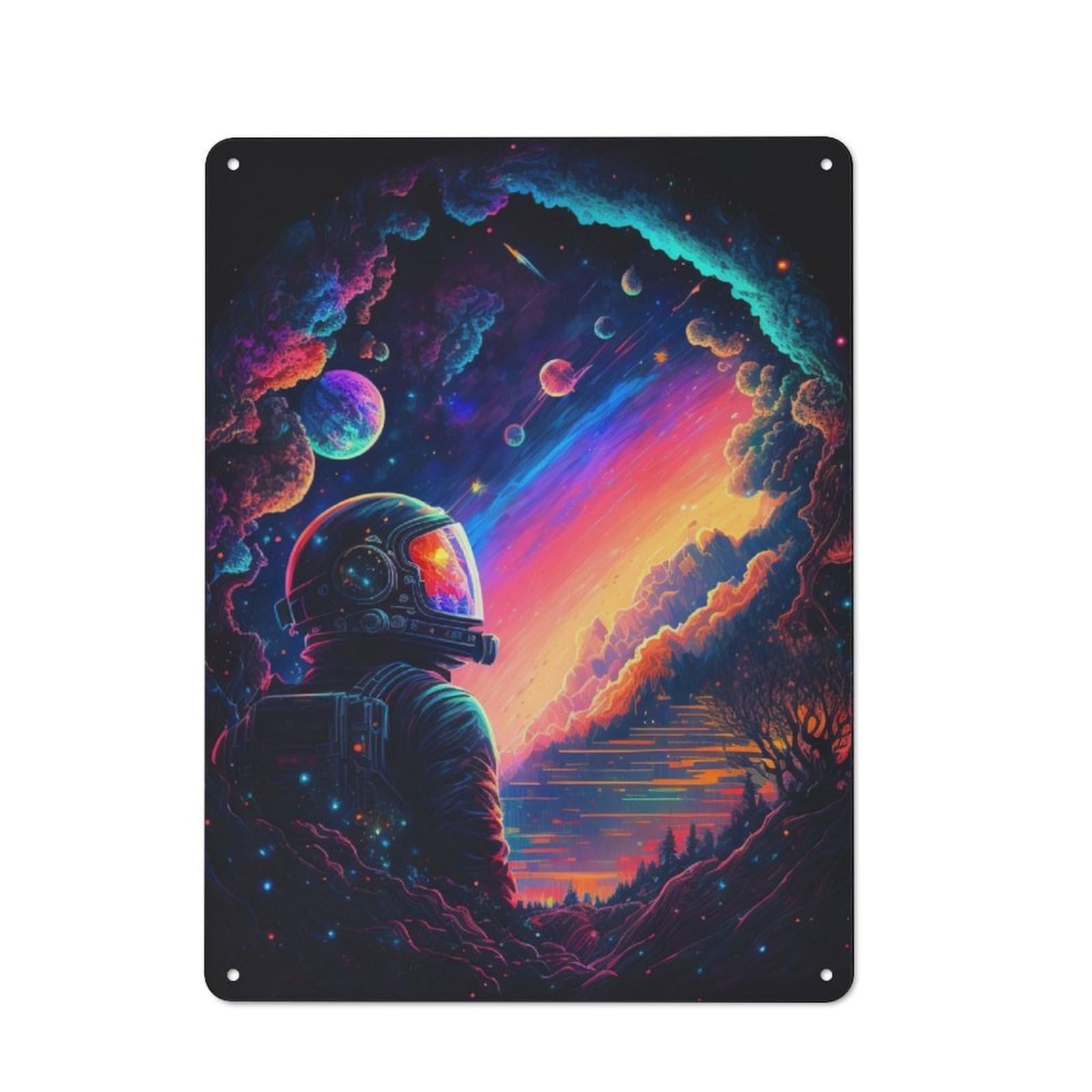 Junmoney The Last Astronaut Vintage Tin Sign 40X30cm With For Guest Room Or Hallway, For Themed Room Decoration, For Vintage Wall Decor Fans