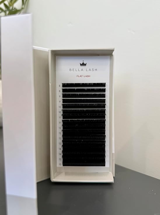 Bella Lash Flat Lash Extensions D Curl, 0.15mm, Full Mix (815mm)