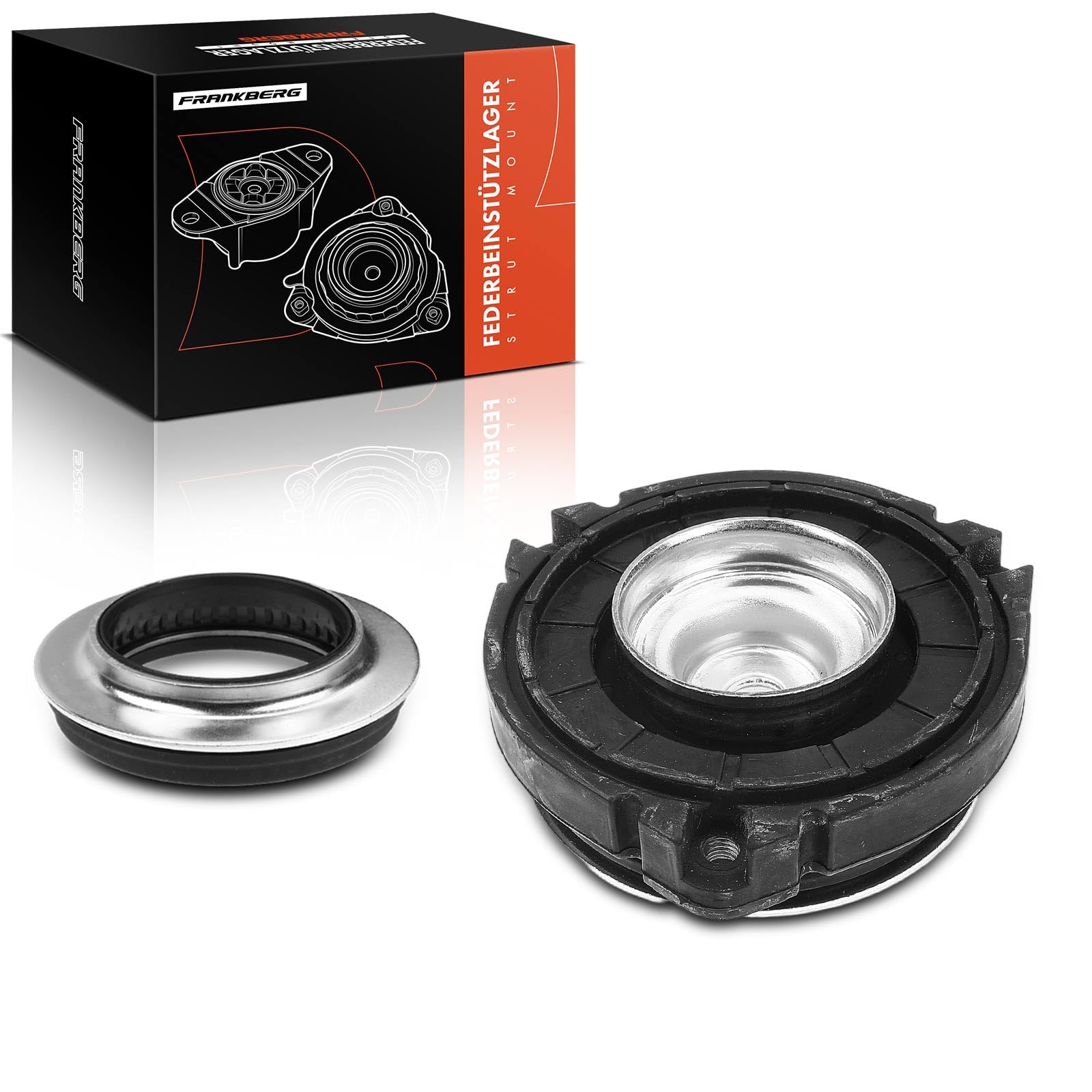 Frankberg Cuscinetto del montante Cuscinetto di supporto della sospensione Anteriore Compatibile con Polo 9A 9N Fabia II 542 Fabia II Combi 545 A2 8Z0 Polo 6N2 Replace# 6N0412249C