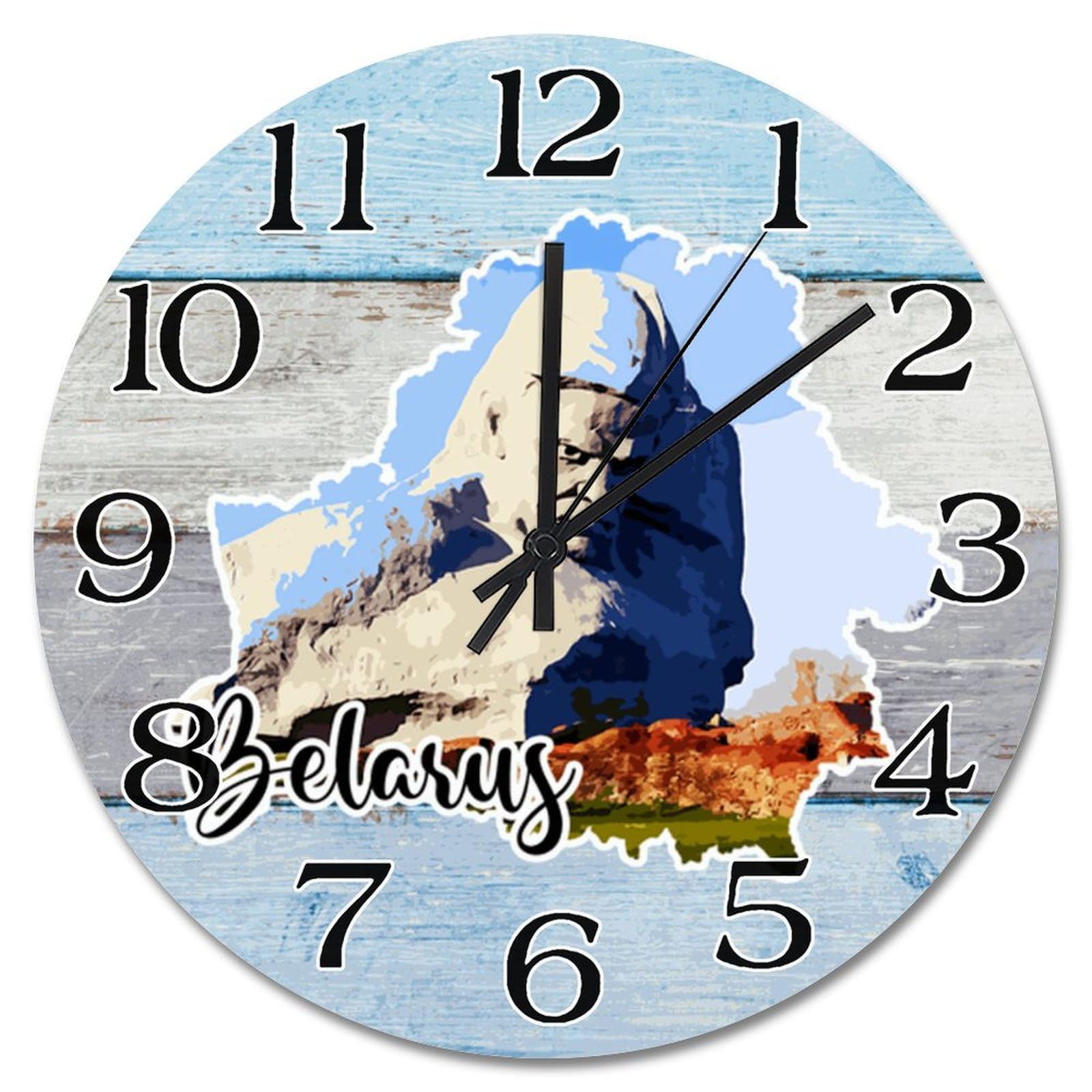 Horloge paysage urbain Biélorussie pour une décoration intérieure de voyage