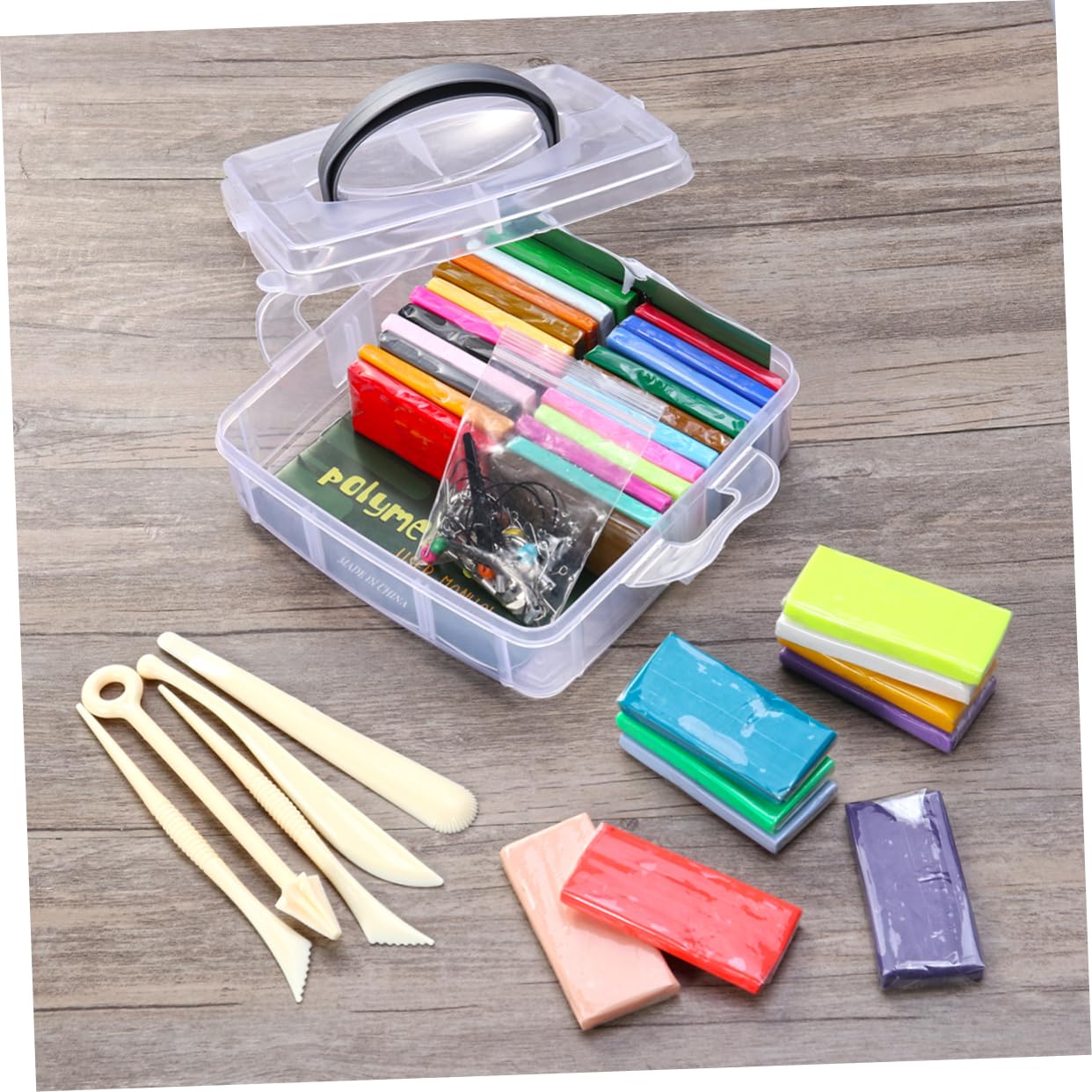 Operitacx Kit Creativo Argilla da Modellare 32 Colori e 20 Grammi, Set di Strumenti in Pvc per Bambini, Pasta da Modellare Morbida senza Cottura per Attività Manuali