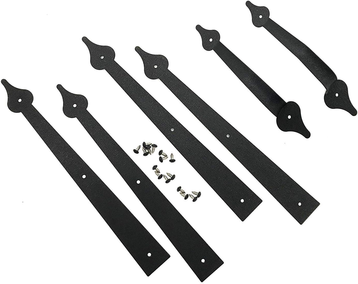 Carriage House Garage Door Decorative Hardware Set - Spear Style