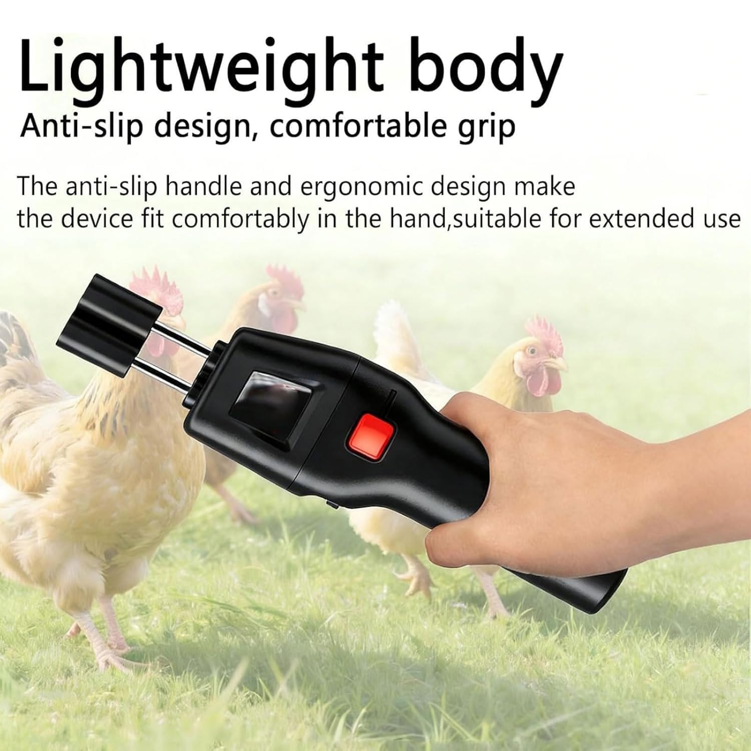 Máquina eléctrica de plumas de aves de corral, dispositivo de mano de 11000 RPM con batería recargable, abrazadera desmontable para pollos, patos, gansos y cerdos