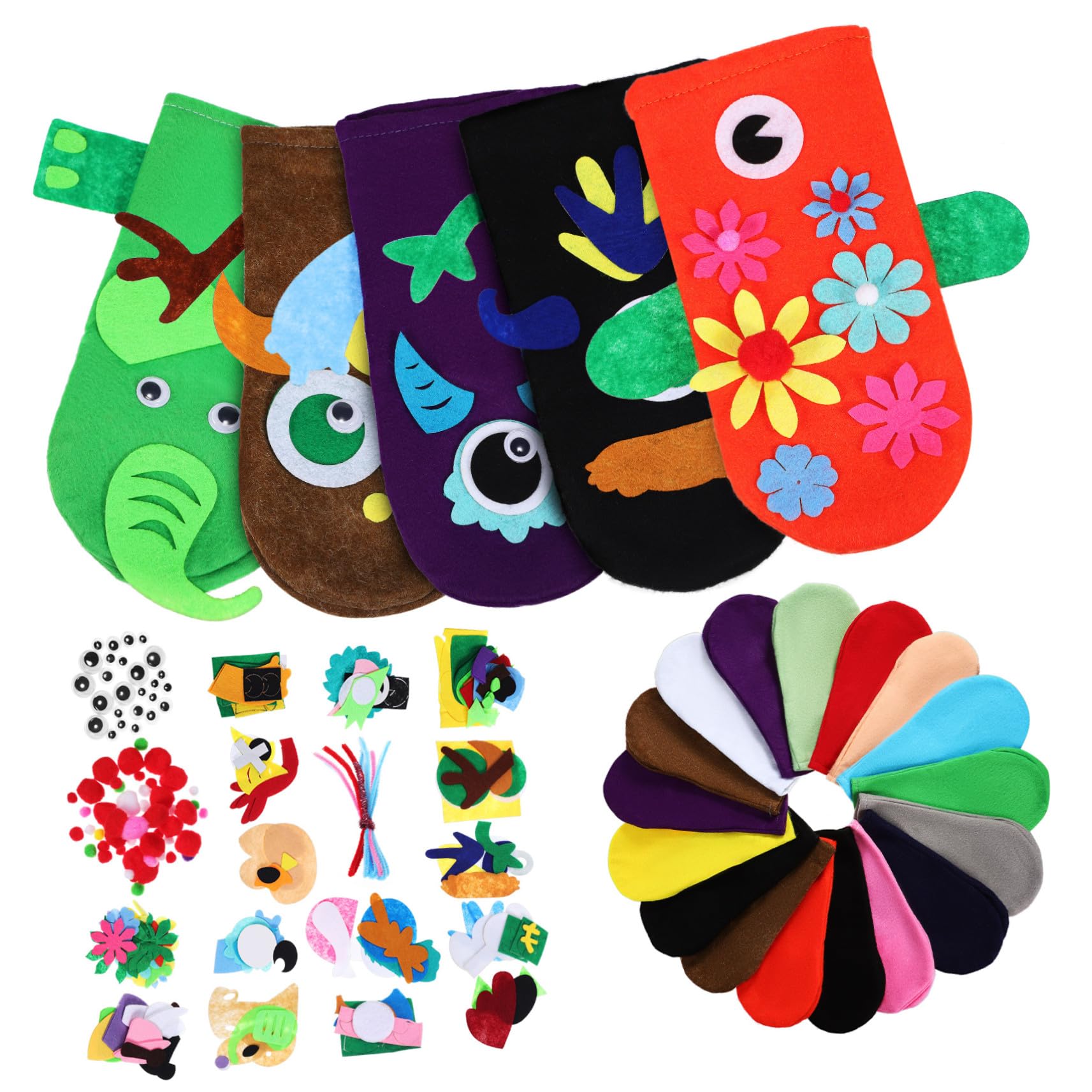 Beaupretty Kit per Burattini in Morbido da per Principianti Accessori per Marionette Mano Facile da Usare e Realizzare Teatrino Artigianale