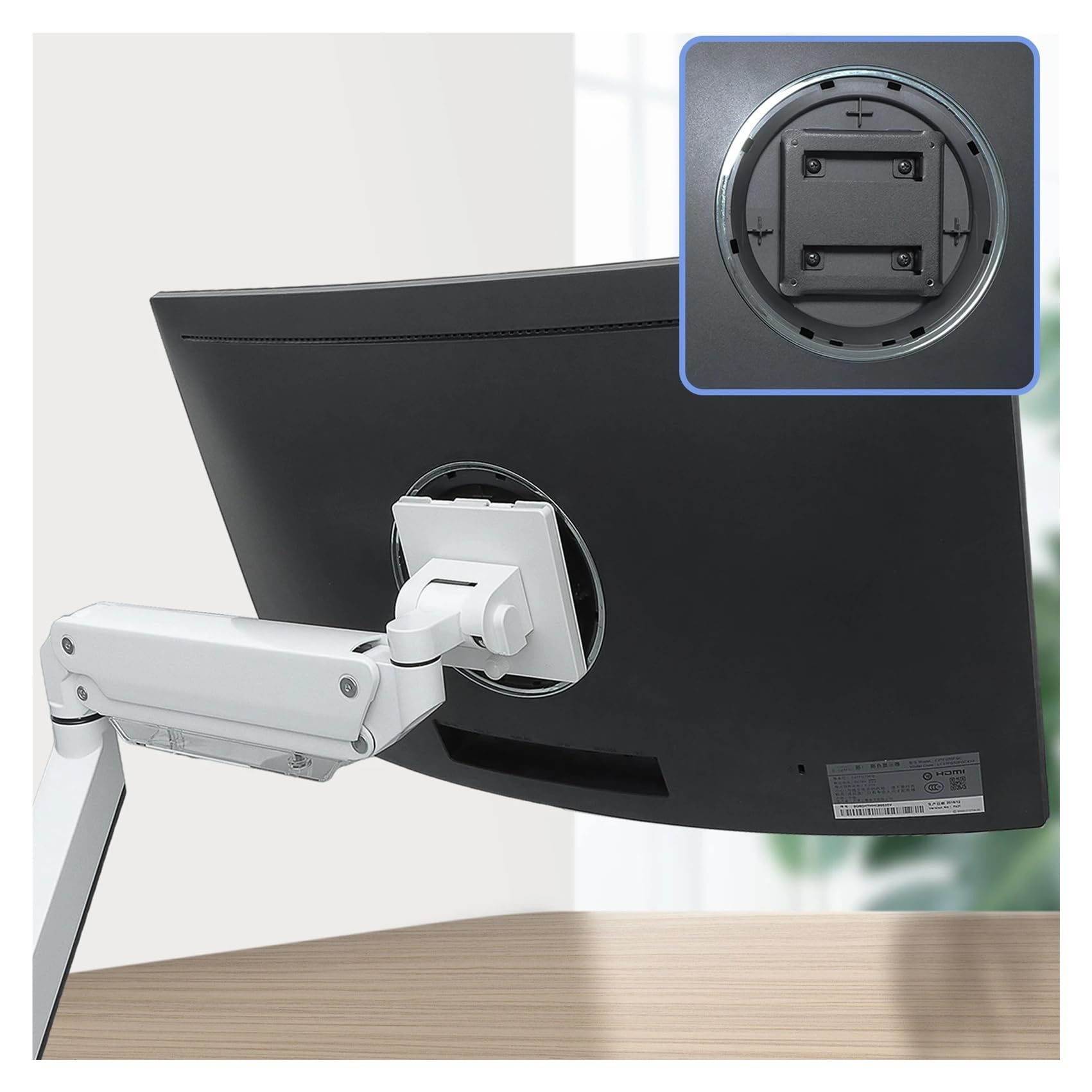 Adattatore VESA, Compatibile con Monitor Samsung CFG70 C24FG70FQU C24FG70FQW C24FG70FQE C24FG70FQM C24FG70FQI C24FG70FQL C24FG73FQU C27FG70FQU Modifica Schede di Conversione