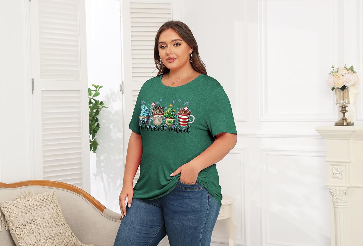 Women's Plus Size St Patricks Day T-Shirt Women Lucky Clover Graphic Irish Tee Casual Short Sleeve Graphic Tees - Image 6