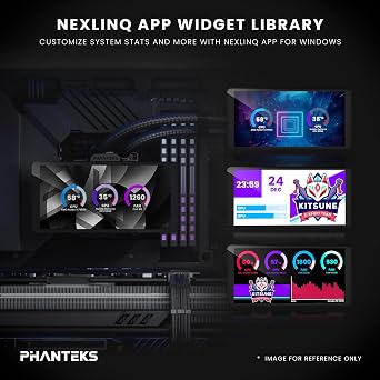 Phanteks Glacier One 360M25-LCD AIO Sıvı CPU Soğutucu, 6 inç IPS LCD HD Ekran, 120mm M25 Gen2 D-RGB Fanlar, Yüksek Performanslı Bakır Soğuk Tabak, Intel ve AMD Uyumlu, Siyah