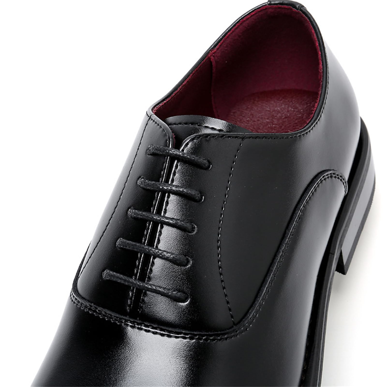 Scarpe Eleganti da Uomo Oxford con Punta A Punta da Lavoro Formali con Lacci