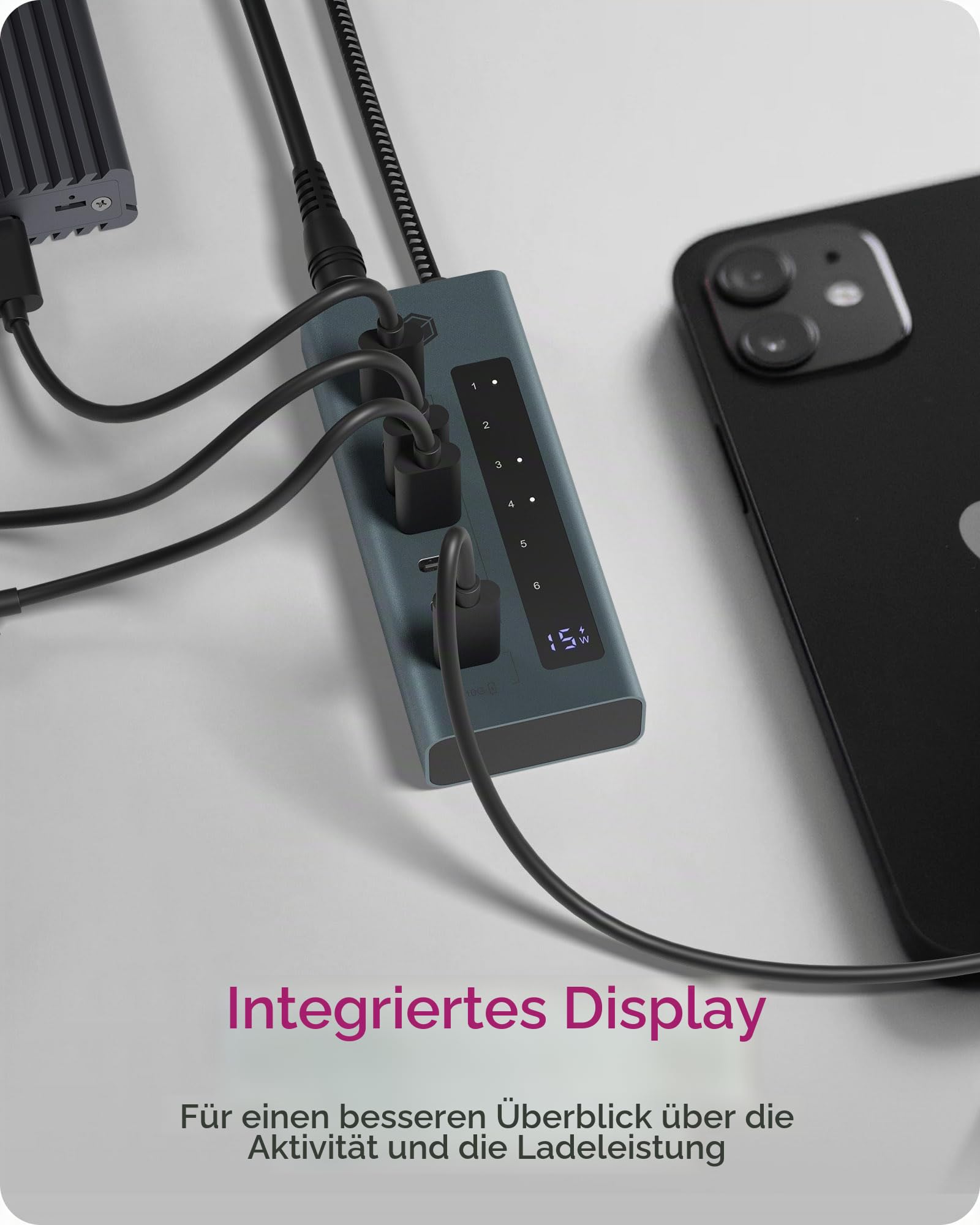 ICY BOX 7-Port USB Type-C Hub 3.2 Gen 2 blaugrau IB-HUB1457-C31