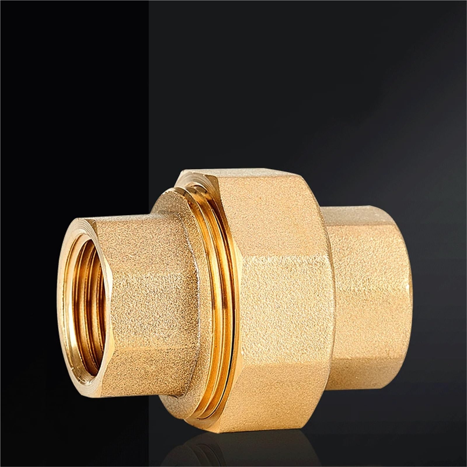 H59 Brass 1/2" 3/4" 1" 2" BSPP Female To Female Thread Pipe Fitting Thickening Union Joint Water Gas Coupler Connector(H58 Brass,1")