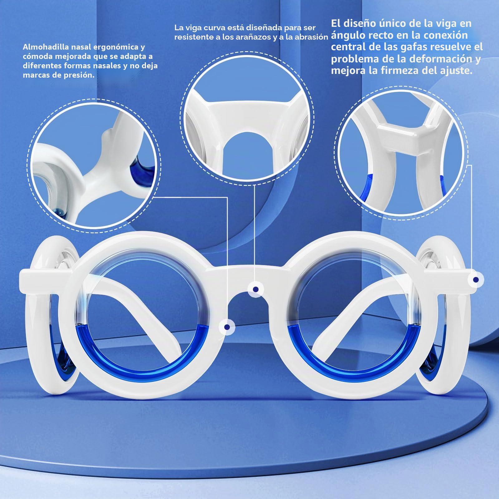 Hion Gafas inteligentes antimovimiento, ultraligeras y portátiles, para aliviar las náuseas, para deportes de viaje, juegos (XIN-1 glasses-DE-2)
