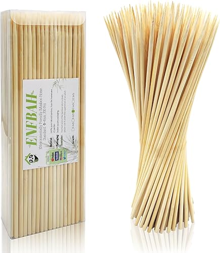 200 brochetas de bambú natural de   0.157 in perfectas para fuentes de chocolate, barbacoas, aperitivos, parrillas, brochetas, frutas, cocina,