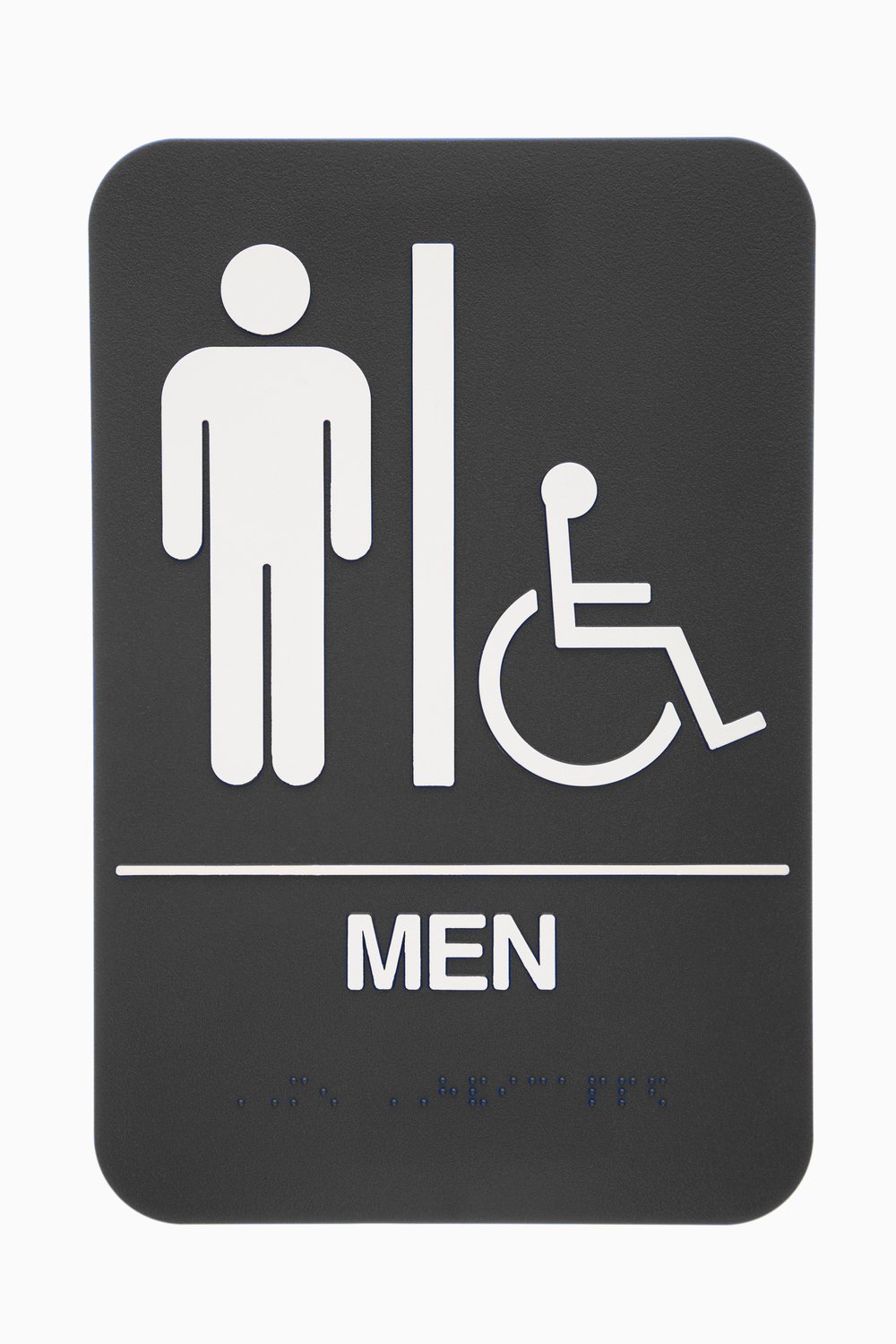 Buy Men's Braille Handicapped Restroom Sign ADA Approved Bathroom