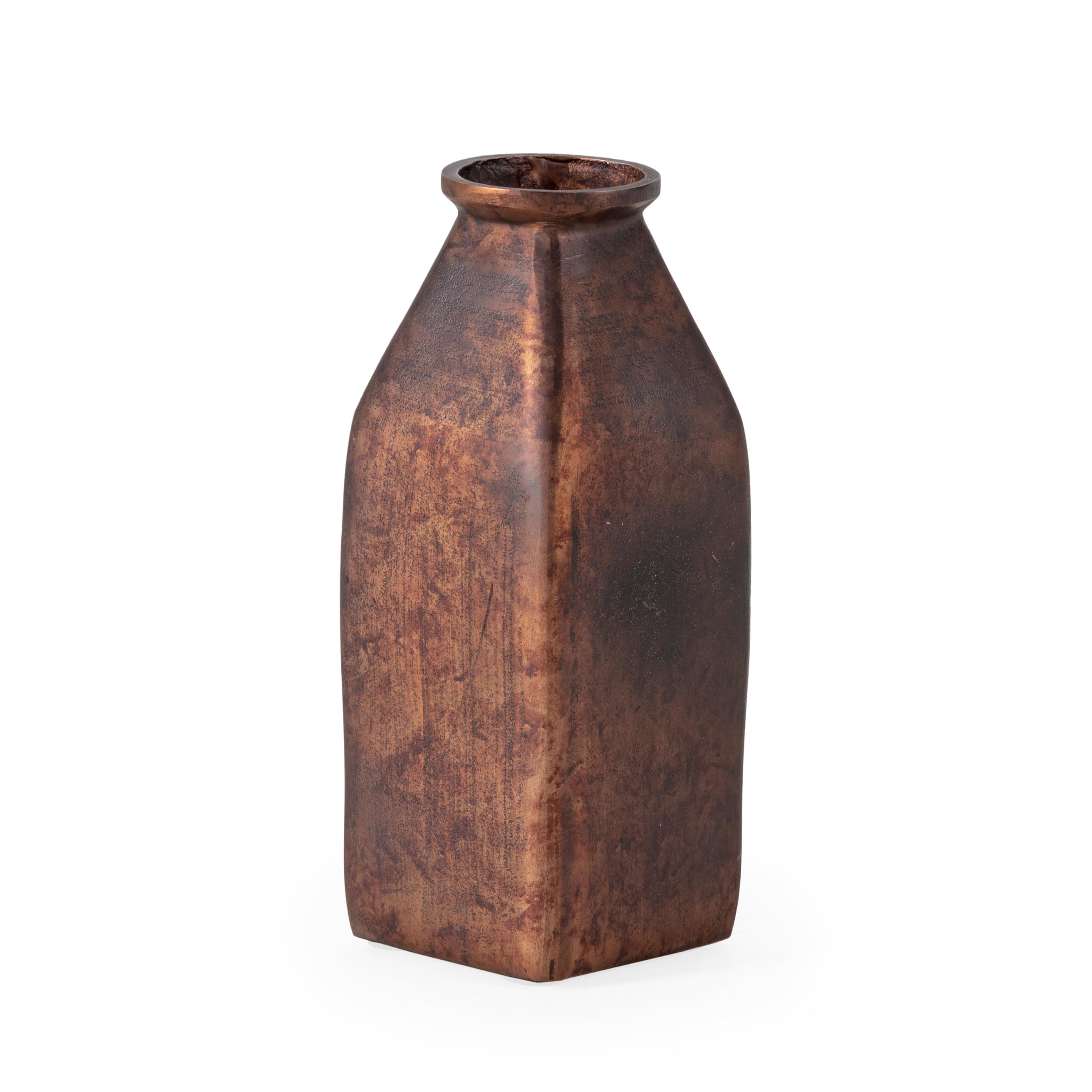 JARRON 12X12X30 METAL BRONCE ENVEJECIDO