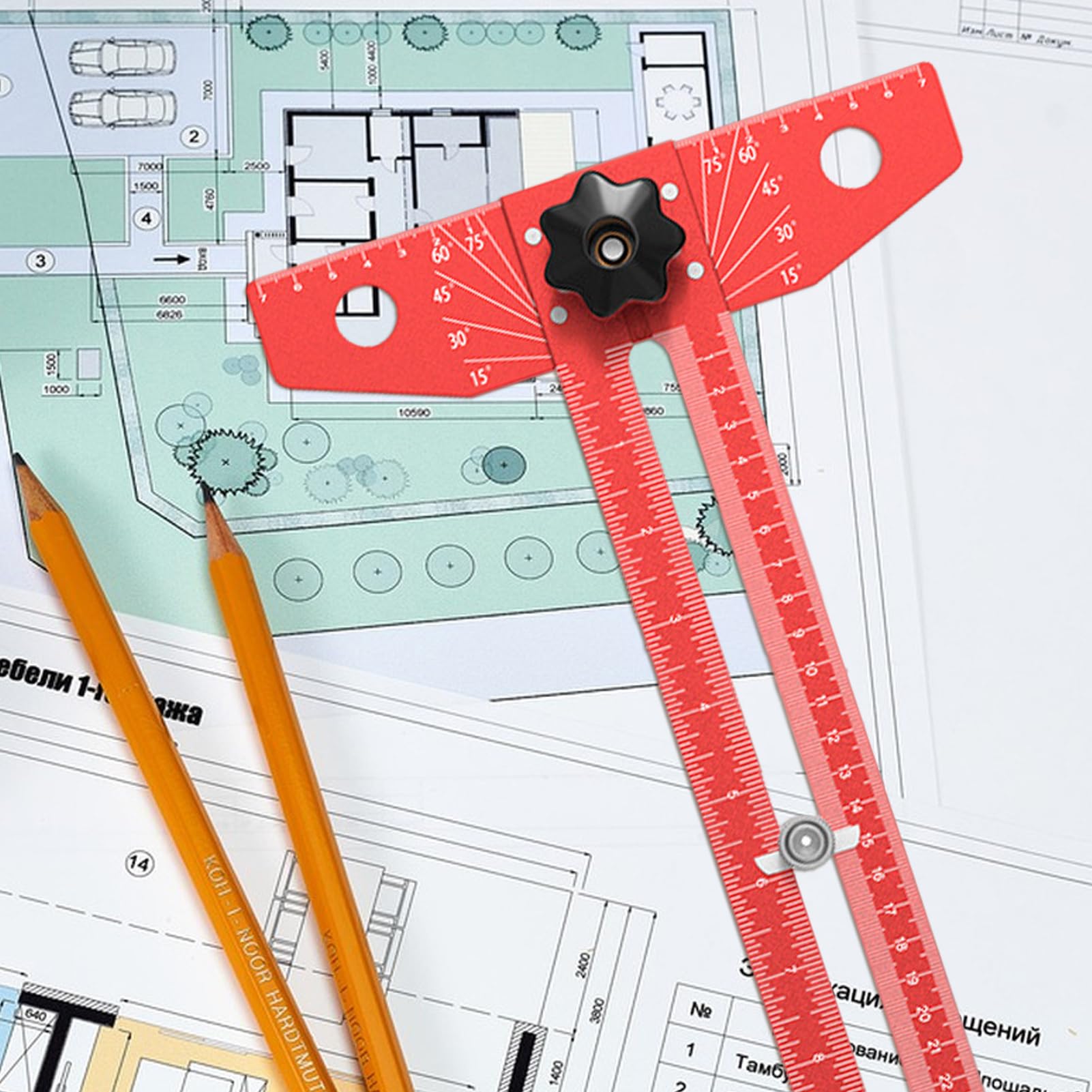 Regla de Construcción Escuadra T Deslizante de Aleación de Aluminio