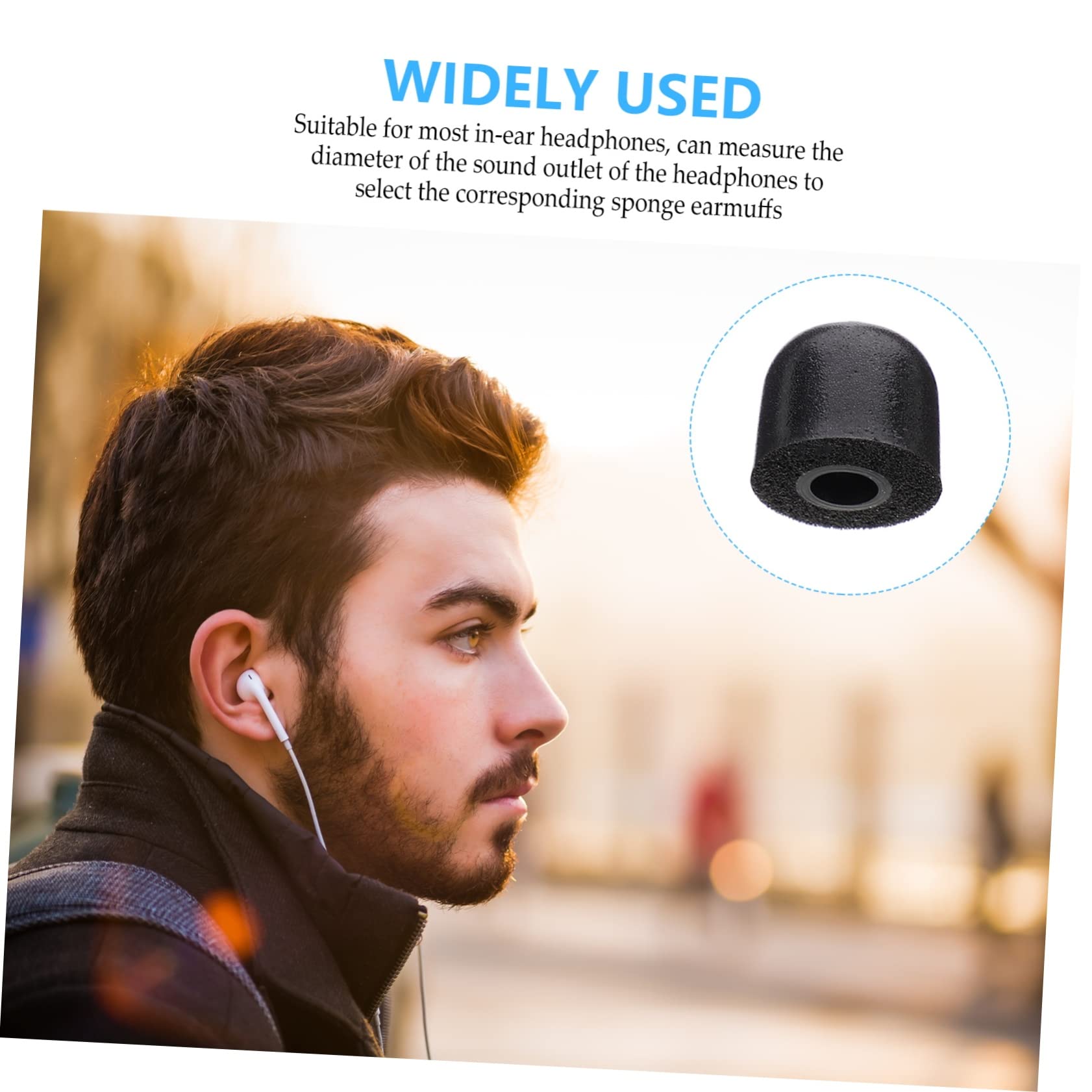 UKCOCO 40piezas Almohadillas De Repuesto para Auriculares Ear Tapones Memoria Anti-deslizantes Compatible La Mayoría De Auriculares