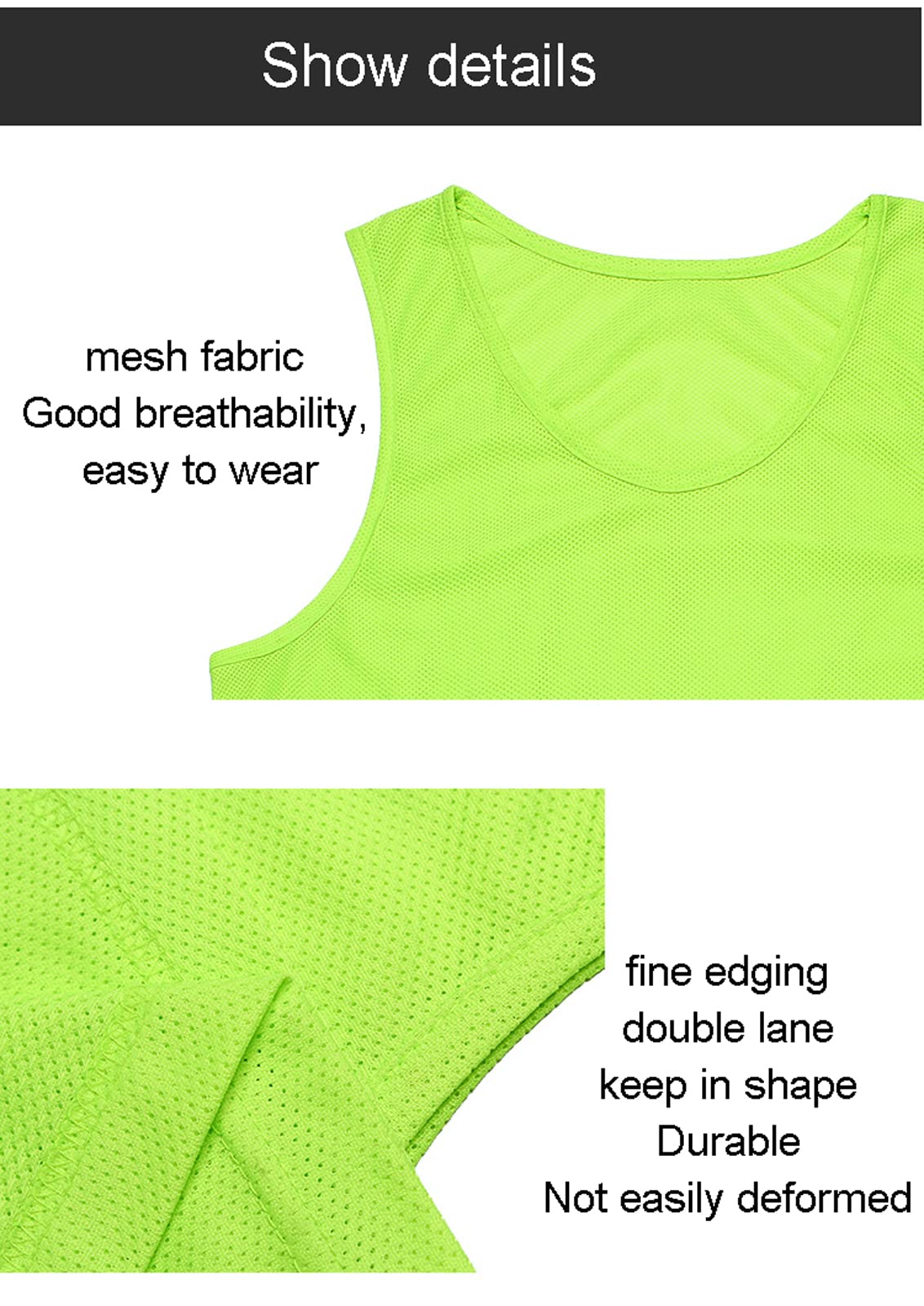 12 Pack Mesh Scrimmage Training Gilet,Pettorina Sport Riutilizzabile per Bambini,Ragazzi e Adulti,Gilet da calcio,Bavaglini traspiranti per adulti,per basket sportivo,Calcio,Calcio,Pallav