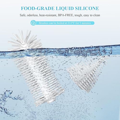 Miniatura 4 de Cepillo eléctrico para biberón, cepillo de limpieza recargable con diseño impermeable y montado en la pared, botella de siliconachupetecepillo para