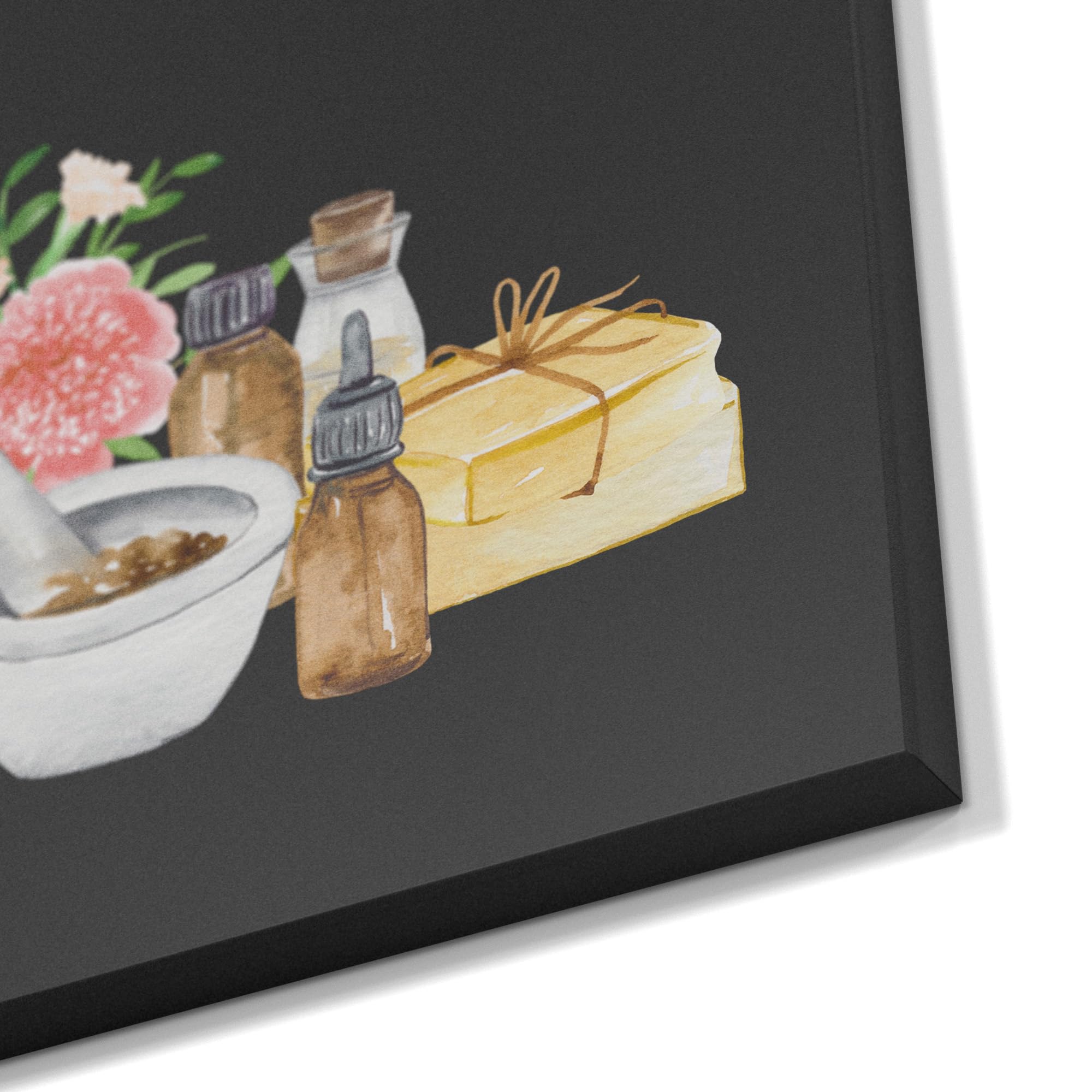 DEQORI Magnetische Kreidetafel mit UV-Druck | Motiv Wellnessmomente | Design rechteckig 40x60 cm | Kreide Metalltafel beschreibbar – Wanddeko für Küche, Flur, Kinderzimmer & Büro
