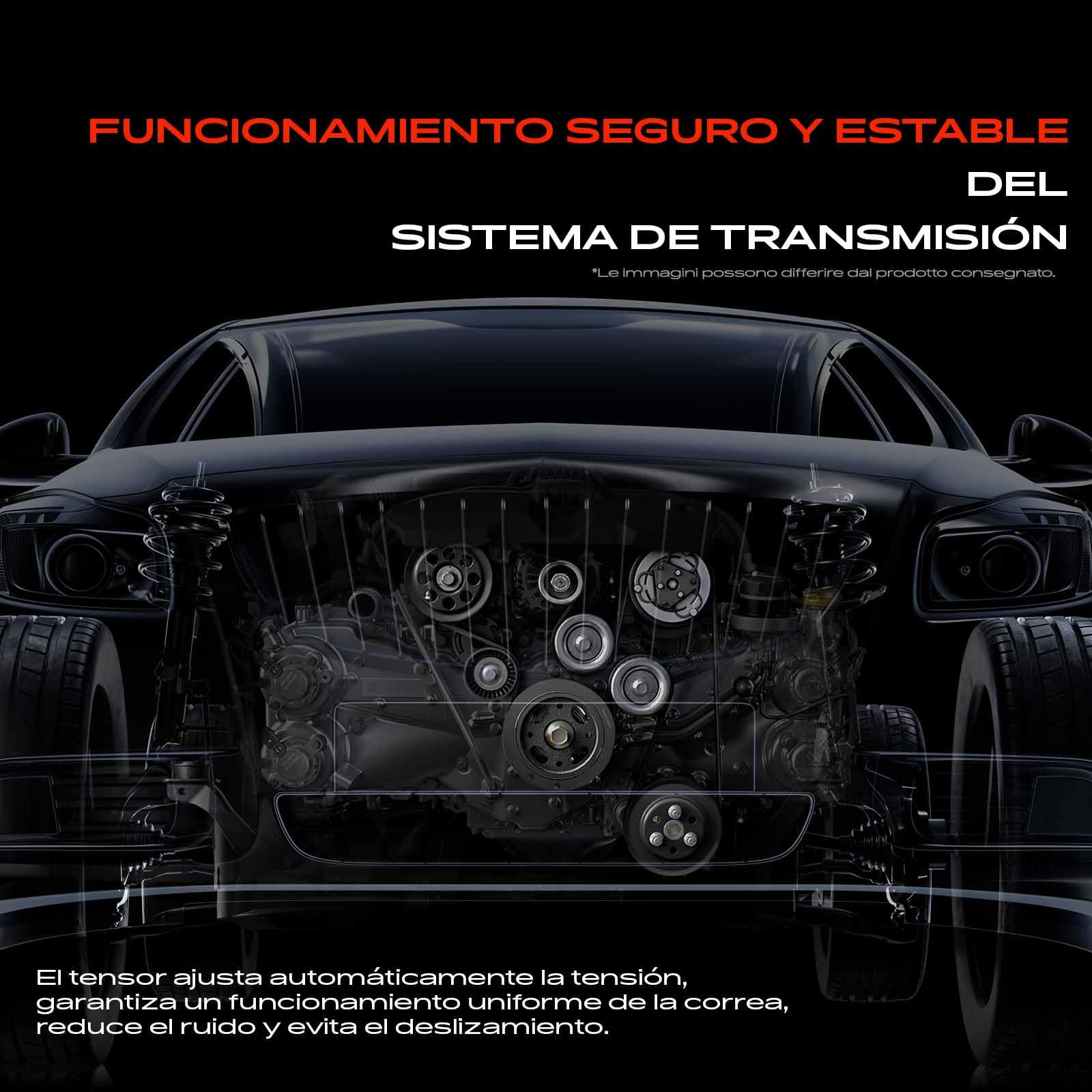 Frankberg Tendicinghia Rullo tenditore Compatibile con Rang.e Rove.r Sport L494 3.0L Rang.e Rove.r Sport L320 3.0L Discovery IV L319 3.0L Rang.e Rove.r IV L405 3.0L Discovery III L319 2.7L LR035493