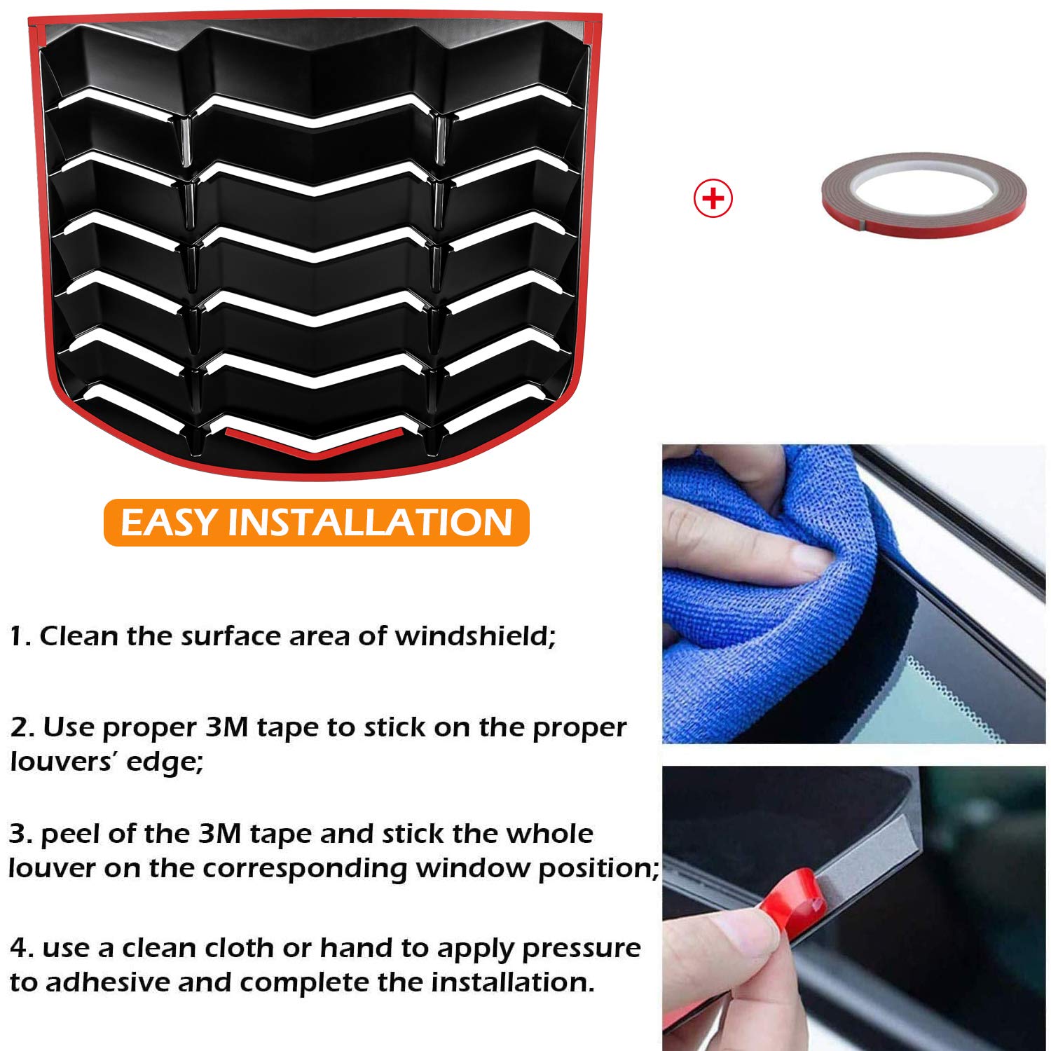 Wing Spoiler & Rear Window Louvers for Hyundai Genesis Coupe 20102016