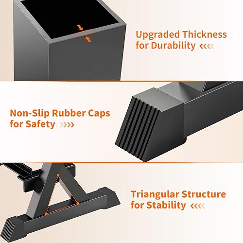 Miniatura 4 de TomCare Soporte para mancuernas, soporte de peso ajustable de 2 niveles para gimnasio en casa, soporte de metal resistente para mancuernas, pesas