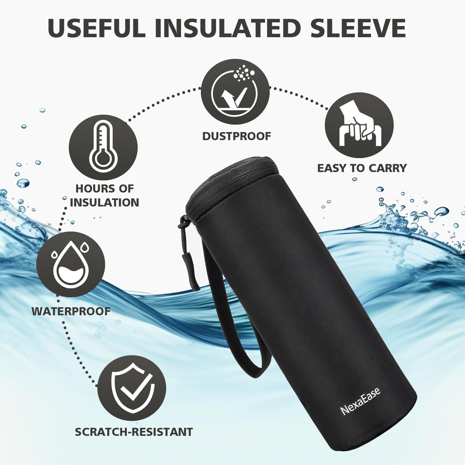 Licuadora portátil para batidos y licuados, exprimidor personal de 20 onzas, botella mezcladora eléctrica de proteínas con funda aislada, recargable USB-C, tapa de viaje, taza pequeña para cocina 2