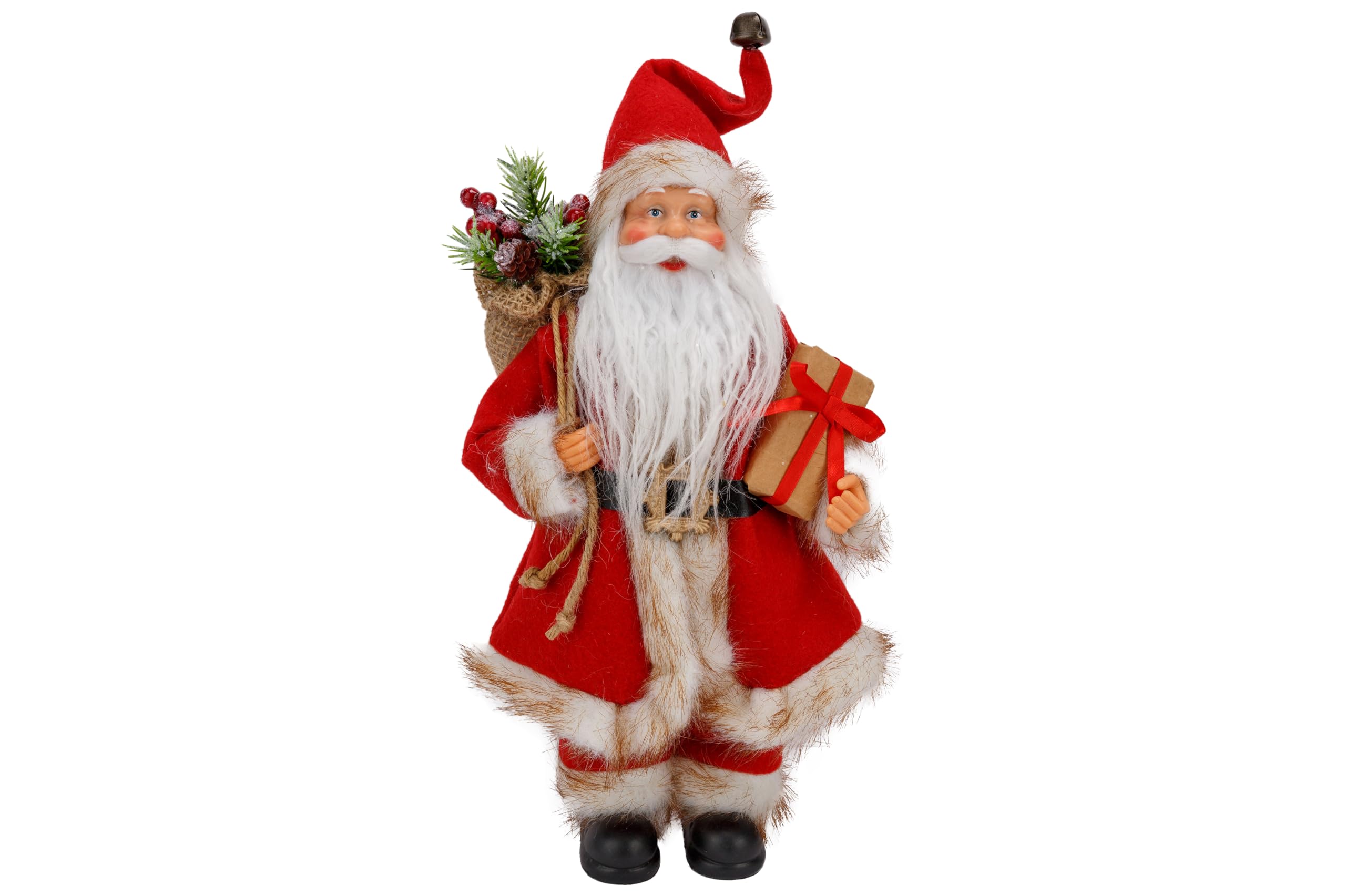 Cosy Home Polyester Santa Claus Figurine, Red, 20 x 13 x 31 cm