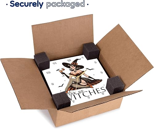 Miniatura 7 de 3dRose, Drink Up Witches Vintage Halloween Witch Cocktail Hour, 10x10 Wall Clock