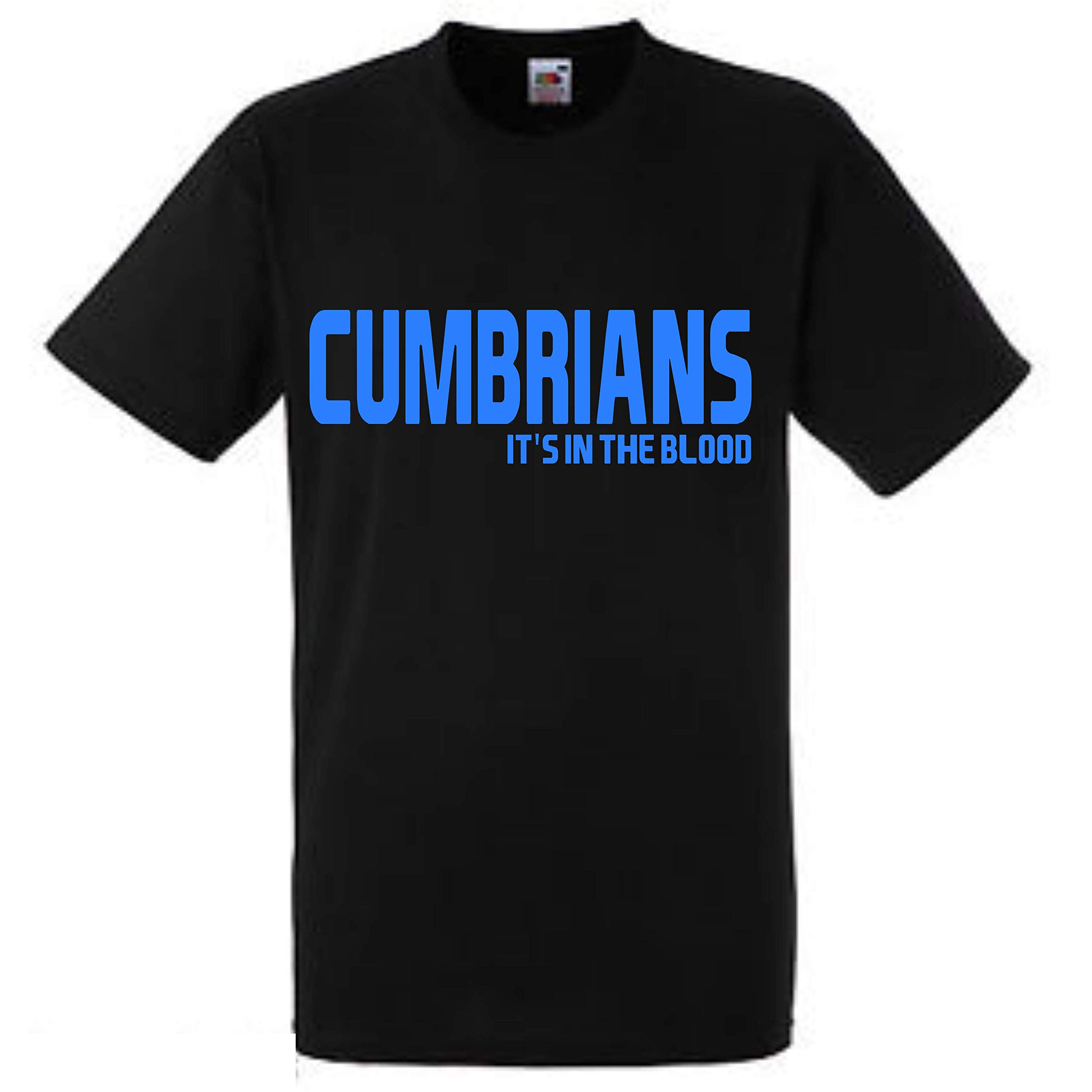 All About The Print Men's Black Cumbrians Its In The Blood Premium T Shirt Gift Medium
