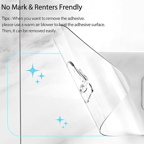 Miniatura 4 de Organizador de ducha con ganchos, estantes de baño autoadhesivos, organizadores de baño sin perforaciones, perfecto para RV, apartamento, decoración